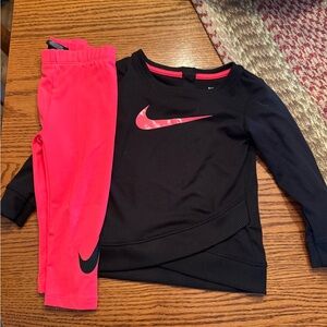 Nike Black and Pink Kids Outfit